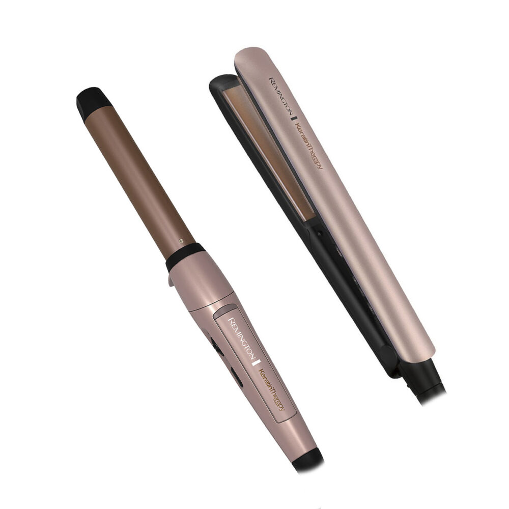 Kit: Remington Plancha + Ondulador "Keratina", S8599-CI5329-F