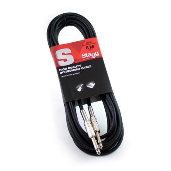 Cable Audio Stagg 1/4"M A 1/4"M 6MTS PVC, SGC6