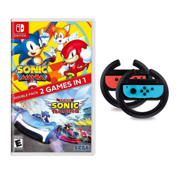 Juegos Sonic Mania + Team Sonic Racing Double Pack & Control de Volante