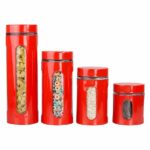 Juego Home Basics 4 Cilindros de Vidrio