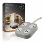 Regleta Eléctrica Cordinate 3 Tomas 2 USB