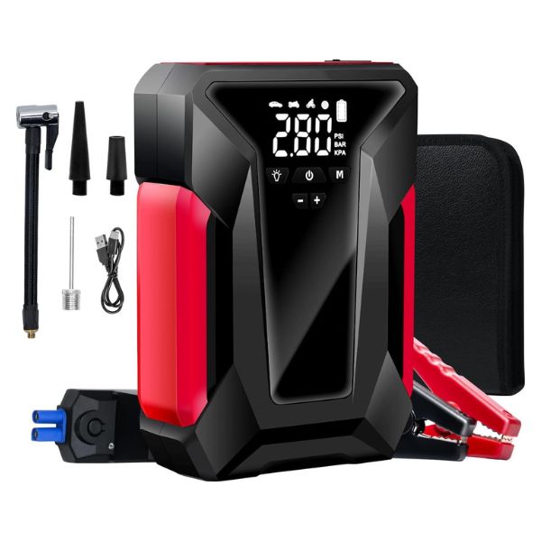 Cargador de Batería de Coche Uinclu 4000 A con Compresor de Aire