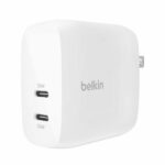 Cargador de Pared Belkin dual USB-C con PPS de 60W, WCB010DQWH