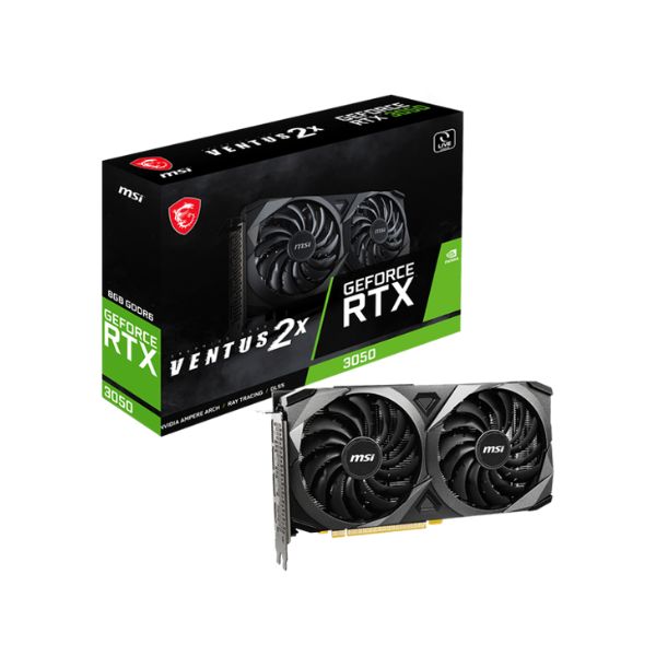Tarjeta de Video MSI GeForce RTX 3050 Ventus 2X XS 8G OC 912-V809-4266