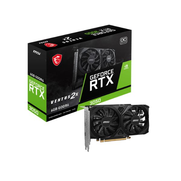 Tarjeta de Video MSI GeForce RTX 3050 Ventus 2X 6G OC 912-V812-016