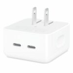 Adaptador de Corriente Apple Compacto de 35W con dos puertos USB-C, MW2H3AM/A