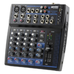 Mezcladora audio Gemini GEM-08USB Bluetooth compacto de 8 canales