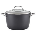 Olla de inducción KitchenAid Antiadherente Anodizada con tapa de 8 cuartos
