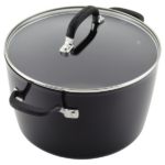 Olla KitchenAid Antiadherente Anodizada con tapa de 8 cuartos