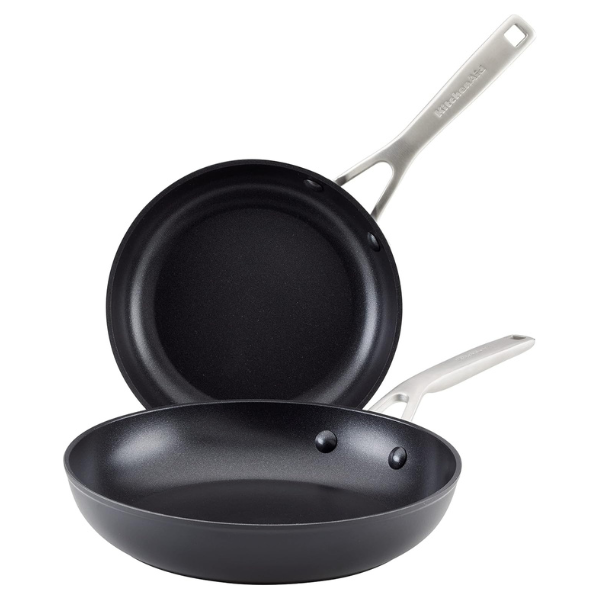 Juego de sartenes KitchenAid de inducción de 8.25 y 10 pulgadas