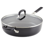 Sartén KitchenAid Antiadherente Anodizado con tapa y asa auxiliar de 5 cuartos