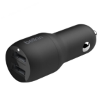 Cargador Belkin CCB001BTBK para auto dual 24W
