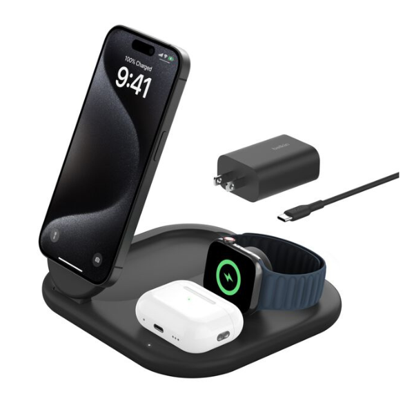 Cargador Belkin 3 en 1 inalámbrico 15W