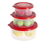 Juego de Recipientes Decakila Plásticos Redondos 3 pcs, KMTT121R