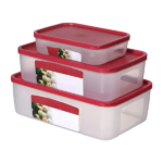 Juego de Recipientes Decakila Plásticos 3 pcs, KMTT135R