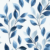 Floral bohemio blanco y azul