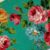 Fondo Verde Azulado Rosas Floral
