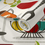 Papel tapiz Spoonflower Retro vintage 12" x 24"
