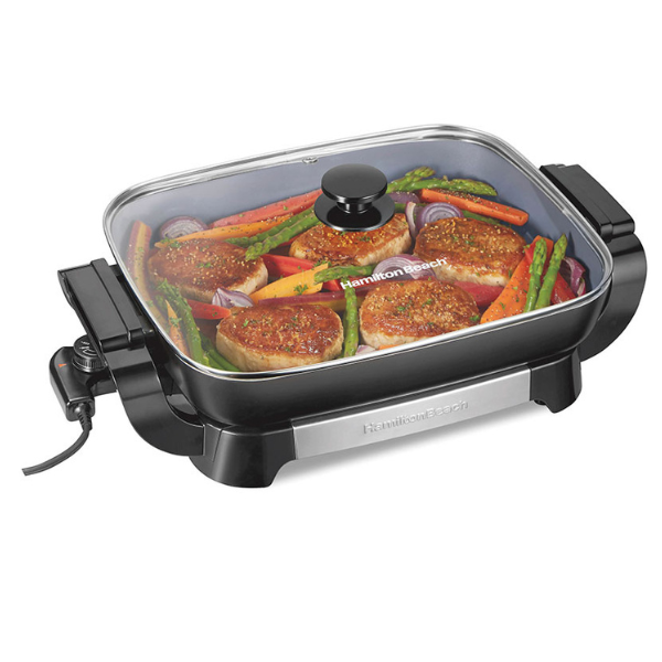 38531 Sartén Eléctrico Hamilton Beach de cerámica Durathon 15", 38531
