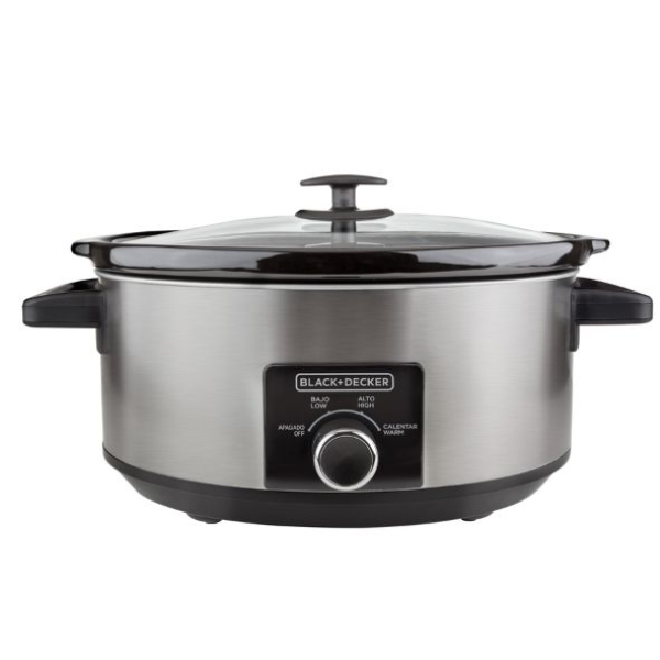 SC2007S-1 Olla Cocimiento Lento Black+Decker 7L Acero Inox