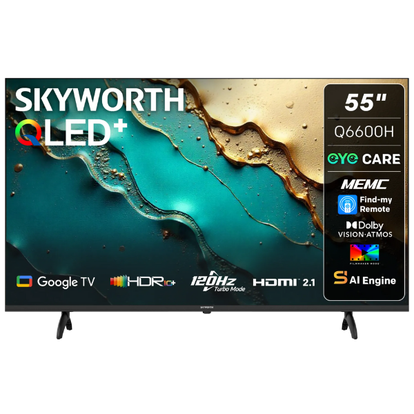 55Q6600H-1 Pantalla Skyworth Google TV 55″ 55Q6600H