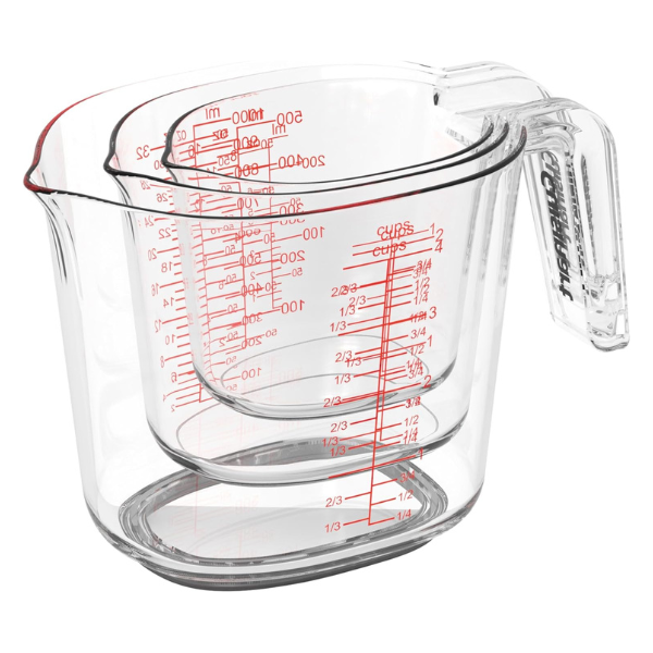 B07MDLCJKM Juego de vasos Cuisinart para medir líquidos 3 piezas CTG-00-3MC