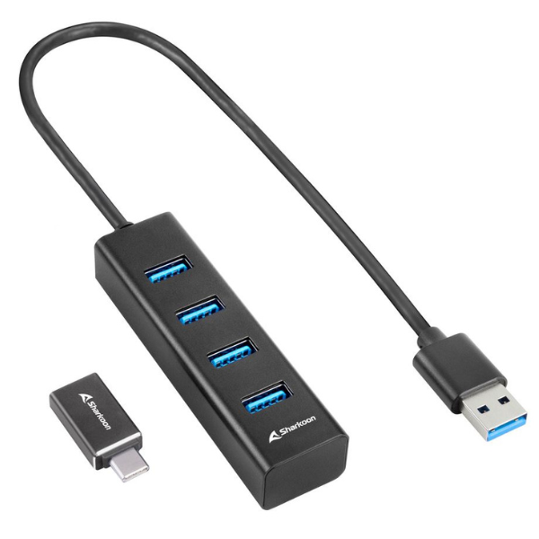 ECAC10004 Hub Sharkoon USB 3.2 Gen 1 4 puertos