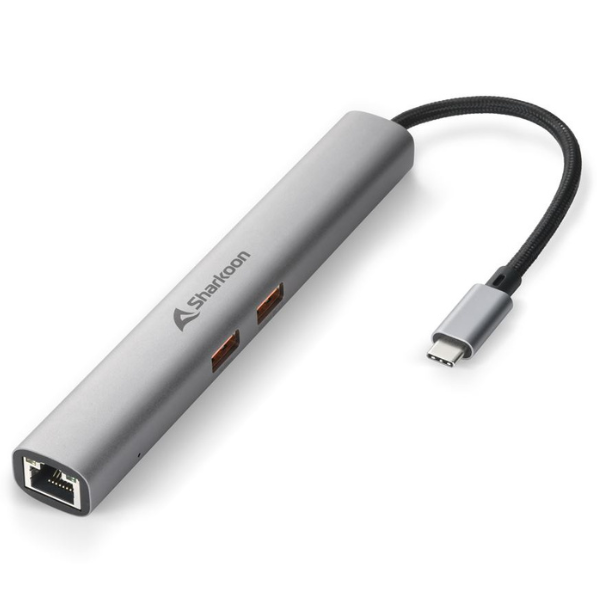 ECAC1005 OfficePal Combo Adapter USB-C a USB-A RJ45